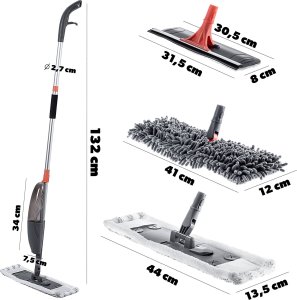 Mop Kadax Wielofunkcyjny mop ze spryskiwaczem ze sprayem 3w1 2