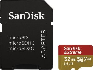 Karta SanDisk Extreme MicroSDHC 32 GB Class 10 UHS-I/U3 A1 V30 (SDSQXAF-032G-GN6) 1