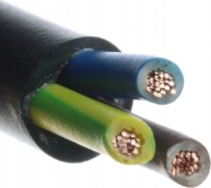 Przewód OWY Przewód OMY 3x1mm2 giętki okrągły czarny 300/300V H03VV-F 2