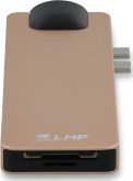 HUB USB LMP USB-C Compact Dock 4K 8 Port, HDMI, Mini-DP, Eth., USB 3.0, SD/microSD, USB-C, Alu., gold *New 1