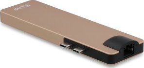 HUB USB LMP USB-C Compact Dock 4K 8 Port, HDMI, Mini-DP, Eth., USB 3.0, SD/microSD, USB-C, Alu., gold *New 2