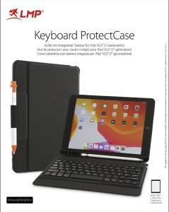 LMP Keyboard ProtectCase for iPad 10.2" (2019/2020/2021), 7/8/9th Gen, stand, magn. front flap, sleep & wake, Pencil/Crayon/, Bluetooth, CH layout, black 9