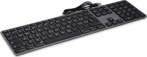 Klawiatura LMP Large Font USB Keyboard 110 keys wired USB keyboard with 2x USB and aluminum upper cover - French AZERTY - space gray 4