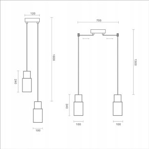 Lampa wisząca Alfac Alfa Creo 11261 lampa wisząca zwis 1x60W E27 chrom/biała 1