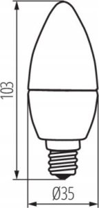 Kanlux Żarówka LED Kanlux 23435 4,9W E14 B35 4000K neutralna 470lm 2