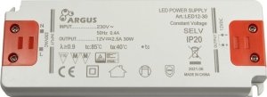 Inter-Tech LED-Driver LED 12-30 12V napięcie wyjściowe 30W moc 2