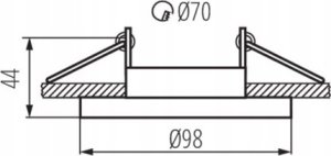 Kanlux Oczko halogenowe Kanlux Elnis 27803 lampa sufitowa wpuszczana downlight 1x35W GU10 / G5.3 antracyt / chrom 2