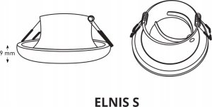 Kanlux Oczko halogenowe Kanlux Elnis 27803 lampa sufitowa wpuszczana downlight 1x35W GU10 / G5.3 antracyt / chrom 8