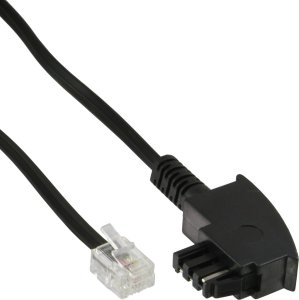 InLine InLine® TAE-F cable, for Telekom/Siemens, TAE-F to RJ11 6P4C, 1m 1