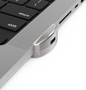 Linka zabezpieczająca Compulocks Compulocks Ledge Lock Adapter for MacBook Pro 16" M1, M2 & M3 with Keyed Cable Lock - Sicherheitsschlossadapter - mit Schliesszylinder - fur Apple MacBook Pro 16 (M1, M2) 4