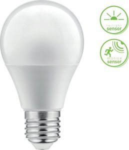 GTV Żarówka LED GTV LD-A60CZ4-10W 10W E27 A60 810lm 87mA AC220-240V 200 stopni 4000K z czujnikiem zmierzchu 4