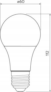 GTV Żarówka LED GTV LD-A60CZ4-10W 10W E27 A60 810lm 87mA AC220-240V 200 stopni 4000K z czujnikiem zmierzchu 6