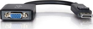 Adapter AV C2G C2G 8in DisplayPort to VGA Adapter - DP to VGA Adapter Converter - Black - M/F - DisplayPort-Kabel - DisplayPort (M) zu HD-15 (VGA) (W) - 20.32 cm - eingerastet - Schwarz 3