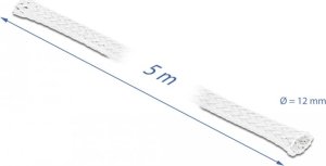 Organizer Delock Wąż pleciony elastyczny 5m x 12mm biały 2
