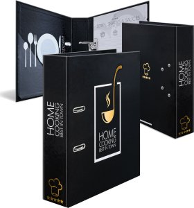 Herma Herma Recipe Folder  black Home Cooking DIN A4        19668 5