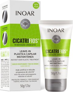 Inoar Nenuskalaujamas balzamas pasipūtusiems ploniems, vidutinio storumo plaukams Inoar CicatriFios Leave-in, 50 ml 1