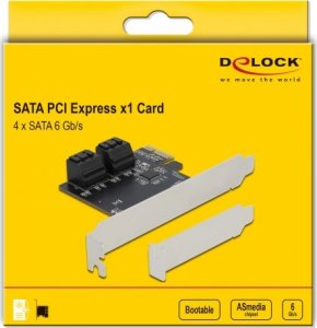 Kontroler Delock DELOCK 4 Port SATA PCI Express x1 Karte Low Profile Formfakt 8