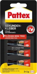 Pistolet do kleju Pattex Pattex Sekundenkleber Mini Trio, 3x1g 1