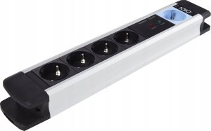 Listwa zasilająca Olympia 5 gniazd 1.5 m czarno-srebrna (41250) 2