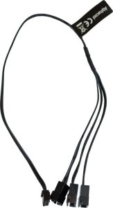 Alphacool Alphacool Digital RGB LED Y-Kabel 3-fach mit JST-Stecker, schwarz - 30cm 2