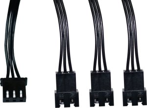 Alphacool Alphacool Digital RGB LED Y-Kabel 3-fach mit JST-Stecker, schwarz - 30cm 3