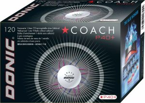 Donic Table tennis ball P40+ Coach 1star 120pcs White 2