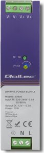 Qoltec Przemysłowy zasilacz na szynę DIN 12V 75W 6.3A 3