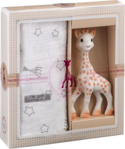 Sophie la Girafe ZESTAW PREZENTOWY ŻYRAFA SOPHIE Z TETROWĄ PIELUSZKĄ 2