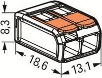 Szybkozłączka WAGO COMPACT 2x4mm² 100-sztuk (221-412) 4