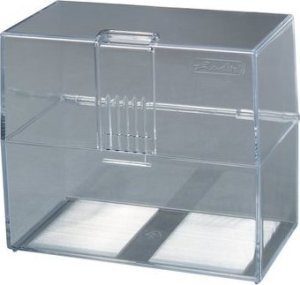 Herlitz Herlitz Karteikasten A7 leer transparent   für 300 Karten 1