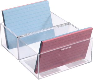 Herlitz Herlitz Karteikasten A7 leer transparent   für 300 Karten 3