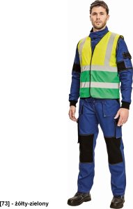 CERVA LYNX DUO - kamizelka odblaskowa KOLOROWA z kontrastowym kolorem u dołu - żółty/czerwony 2XL 4