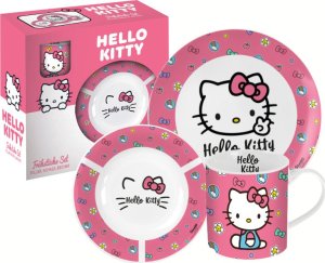 P:OS P:OS Zestaw obiadowy ceramiczny HELLO KITTY talerzyk miska kubek 1