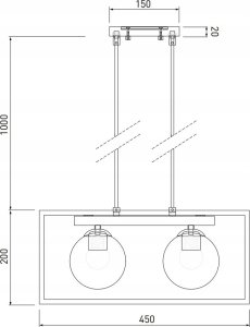 Lampa wisząca Aldex GTV Avelin OS-AVEL2-40-DEC lampa wisząca zwis 2x40W E27 złoty 7