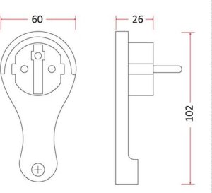 Rum-Lux WTYCZKA KĄTOWA ROZBIERALNA BARDZO PŁASKA SZARA 16A 2