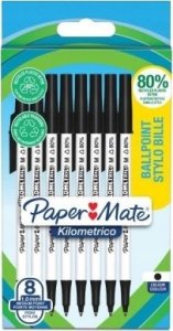 Paper Mate Długopis Kilometrico Reycled M czarny 8 sztuk blister 3
