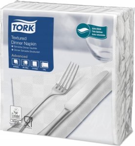 Tork Tork 509414 - Serwetki obiadowe, advanced, 2-warstwowe - Białe 1