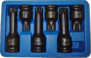 Silver SILVER ZESTAW KLUCZY SPLINE 6el. M14-M18 2