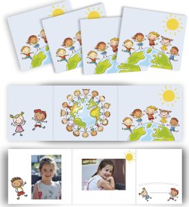 Daiber 1x10 Globe 13x18 Kids Portrait folders 13348 2