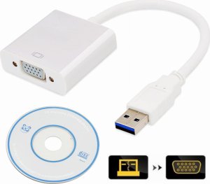 Adapter USB StarTech Zewnętrzna karta graficzna USB 2.0 / USB 3.0 na VGA rozszerzenie / klonowanie pulpitu 1