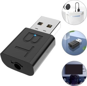 Adapter bluetooth Ugreen Adapter transmiter odbiornik Bluetooth 5.0 z wejściem jack 3,5mm 1