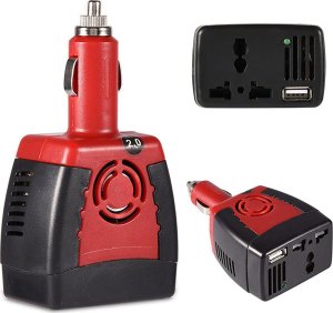 Przetwornica I-TEC Ładowarka przetwornica napięcia z gniazda zapalniczki na 220V 150W / USB- Car Inverter 1