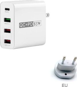Zasilacz do laptopa Canyon Ładowarka Sieciowa 53W PD/USB QC/2x USB 5V 3.1A do iPhone Smartfona 4
