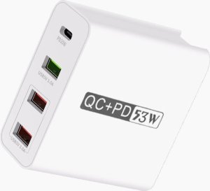 Zasilacz do laptopa Canyon Ładowarka Sieciowa 53W PD/USB QC/2x USB 5V 3.1A do iPhone Smartfona 5