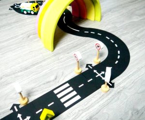 WaytoPlay Droga do układania gumowa 64 el. tor samochodowy 4