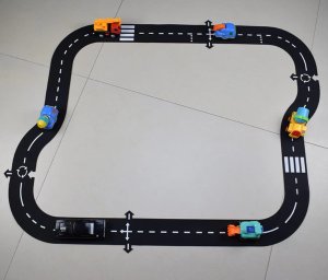 WaytoPlay Droga do układania gumowa 64 el. tor samochodowy 6