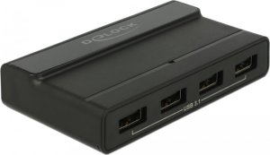 System przekazu sygnału AV Delock DeLOCK External USB 3.2 Gen 2 4 PortHub 10Gbps, USB Hub (black) 1