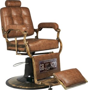 Activeshop Gabbiano fotel barberski Boss Old Leather jasnobrązowy 1