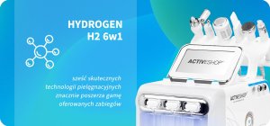 Activeshop Urządzenie oczyszczanie wodorowe Hydrogen H2+ 6w1 new generation + zestaw płynów Syis hydro 16