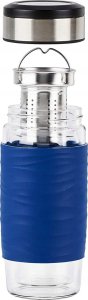 Emsa Emsa Tea Mug thermal tea mug 0.4 liters (blue/transparent, glass, screw cap) 2